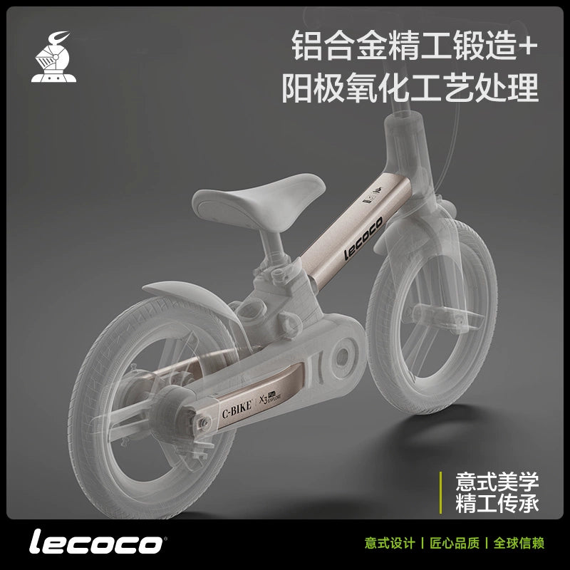 lecoco樂卡兒童自行車平衡車二合一2一3一6歲女男孩腳踏摺疊單車