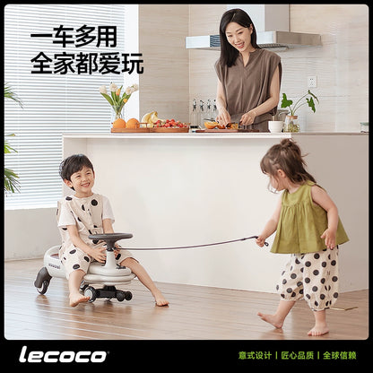 lecoco樂卡扭扭車兒童男女靜音搖搖車寶寶玩具1-3歲防側翻溜溜車