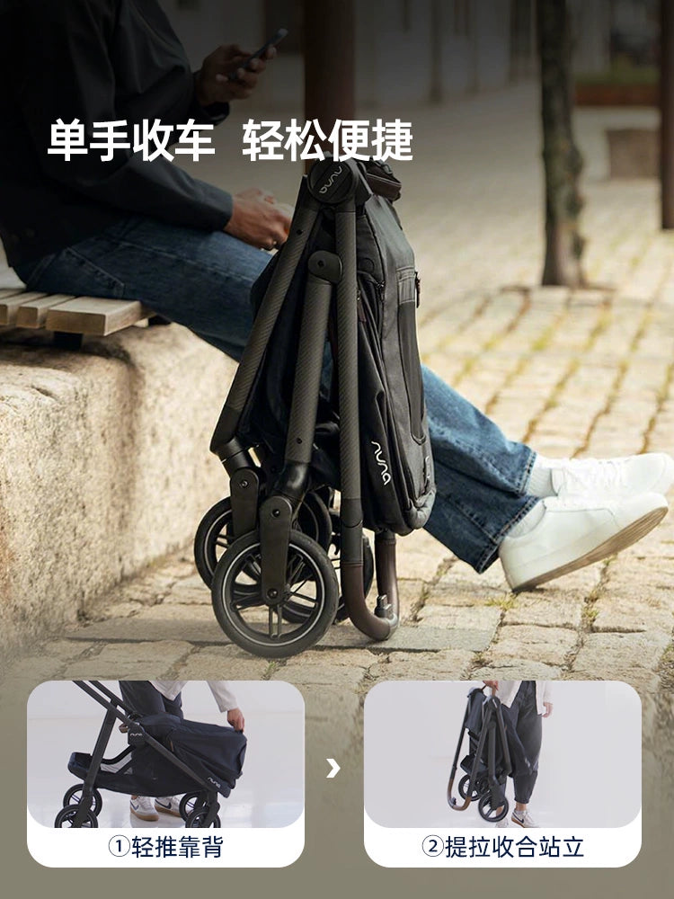 NUNA一鍵橫移嬰兒推車專利防震高景觀碳纖維雙向推車可坐可躺SWIV
