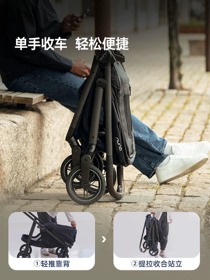 NUNA一鍵橫移嬰兒推車專利防震高景觀碳纖維雙向推車可坐可躺SWIV