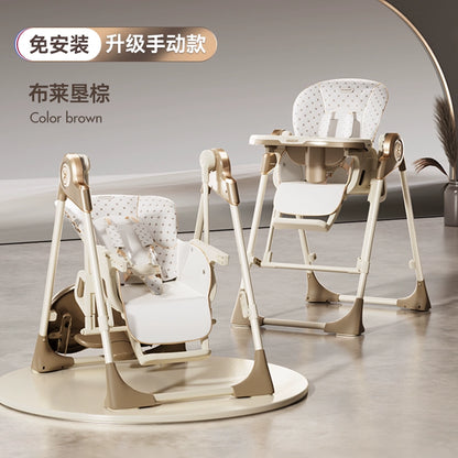 Hagaday Hakada baby dining chair baby multi-functional seat family children's dining table chair rocking chair two-in-one