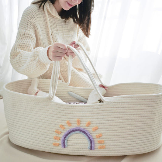 2025 new baby basket go out portable baby basket new newborn baby go out safe sleeping basket bed