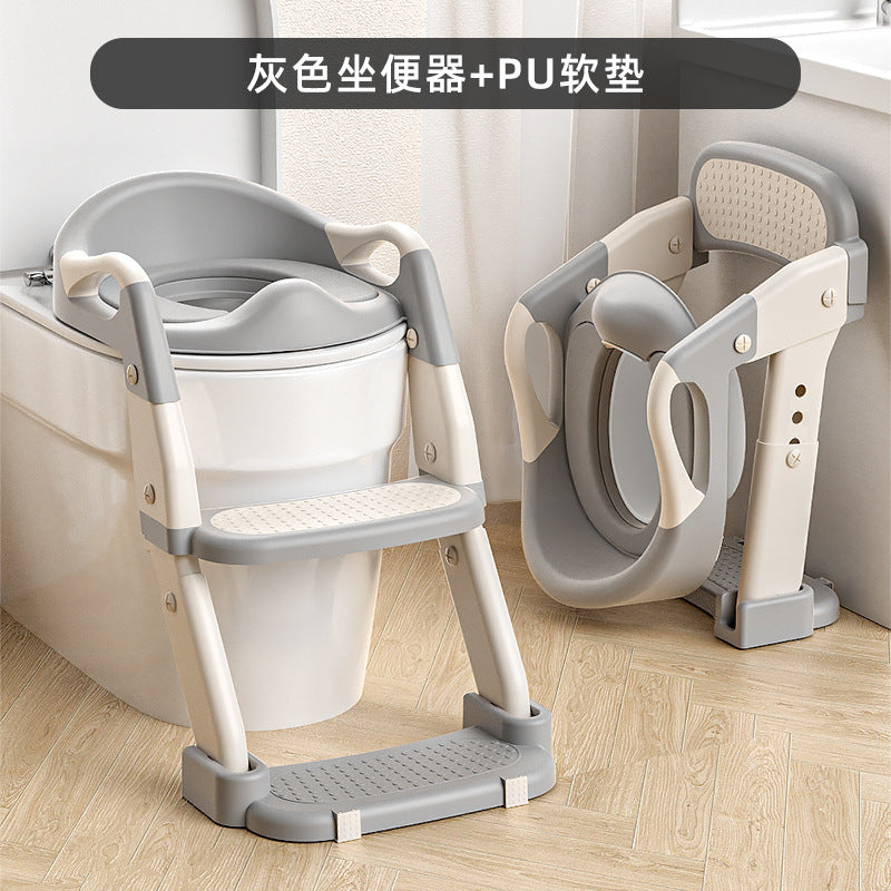 兒童馬桶坐便器家用便攜式輔助階梯兒童坐便器寶寶坐便圈可摺疊*優惠促銷 免運費