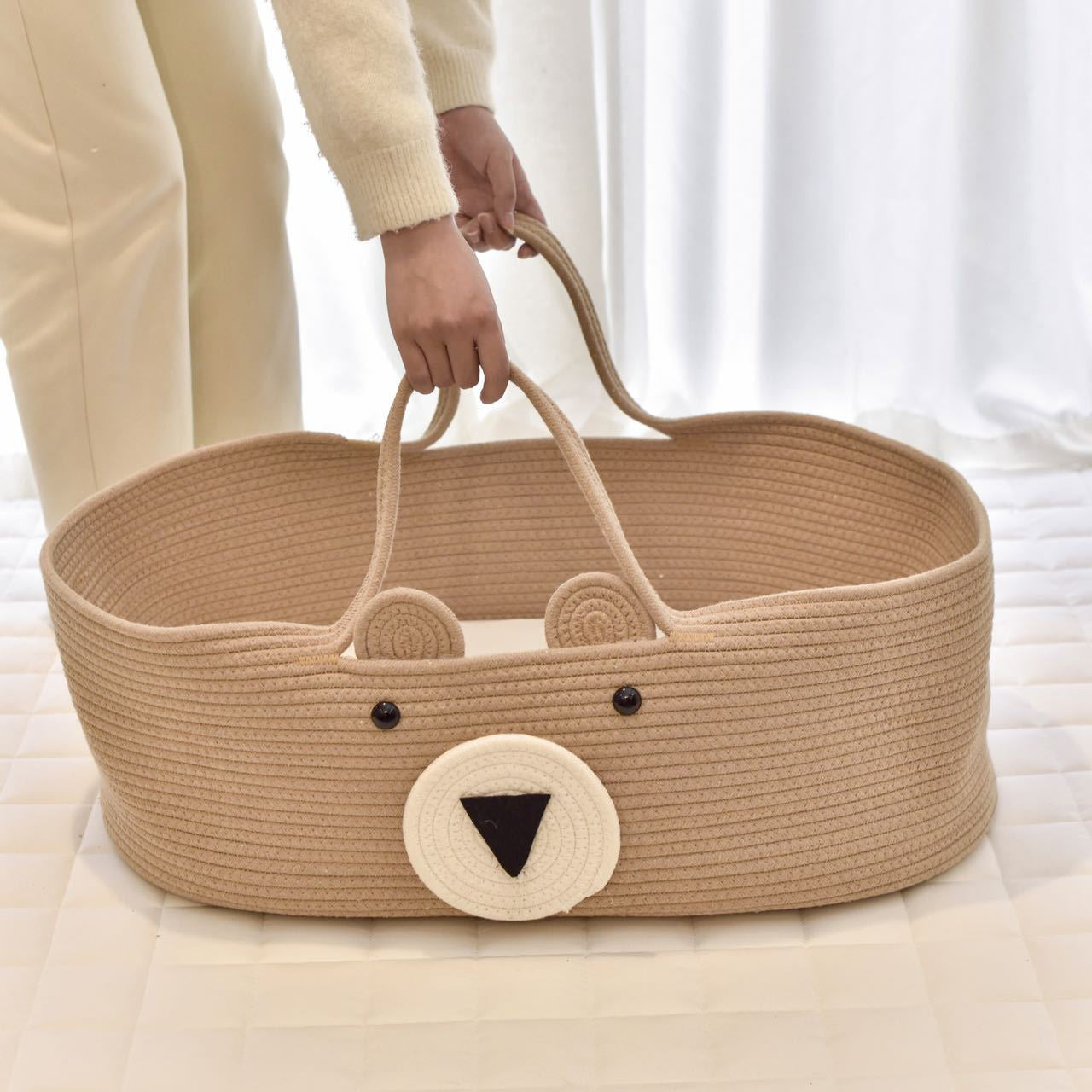 2025 new baby basket go out portable baby basket new newborn baby go out safe sleeping basket bed