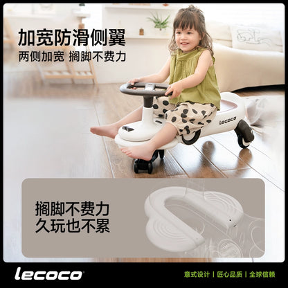 lecoco樂卡扭扭車兒童男女靜音搖搖車寶寶玩具1-3歲防側翻溜溜車