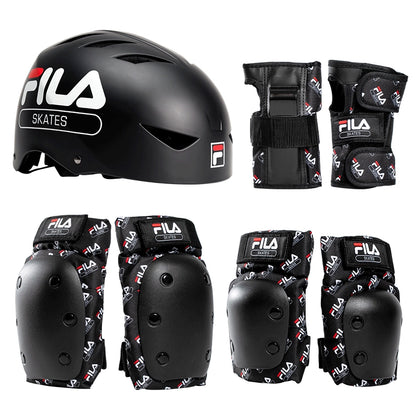 FILA Fila Children's Helmet Roller Skating Protector Set Knee Pads Scooter Skating Girl Bicycle Balance Bike Male