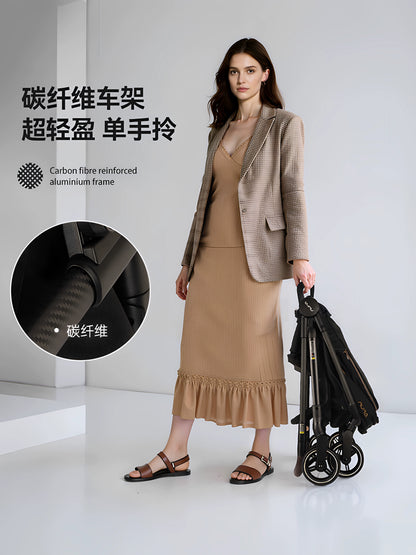 NUNA嬰兒推車IXXA SWIV高景觀碳纖維雙向坐躺可橫移寶寶輕便傘車