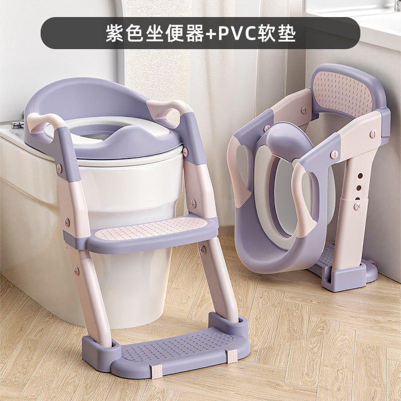 兒童馬桶坐便器家用便攜式輔助階梯兒童坐便器寶寶坐便圈可摺疊*優惠促銷 免運費