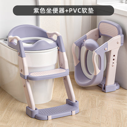 兒童馬桶坐便器家用便攜式輔助階梯兒童坐便器寶寶坐便圈可摺疊*優惠促銷 免運費