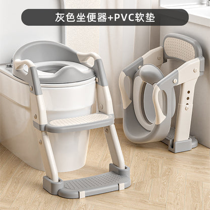 兒童馬桶坐便器家用便攜式輔助階梯兒童坐便器寶寶坐便圈可摺疊*優惠促銷 免運費