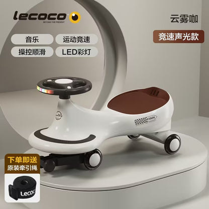 Lecoco樂卡兒童扭扭車玩具溜溜車1-12歲寶寶萬向輪搖擺車防側翻