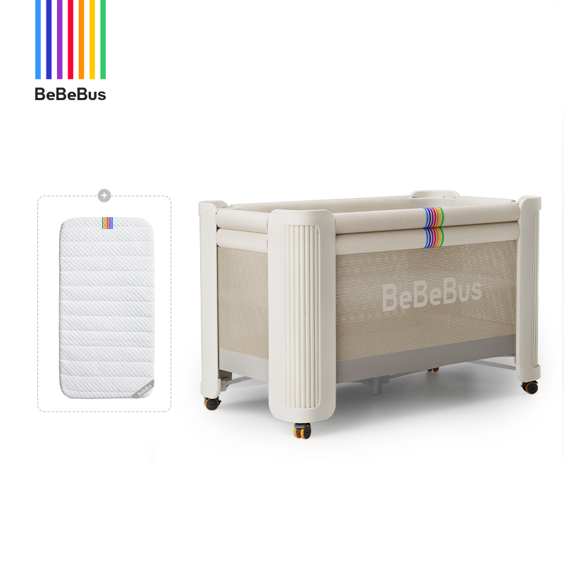 BeBeBus crib splicing queen bed dream home multi-functional foldable movable newborn crib