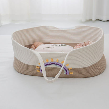 2025 new baby basket go out portable baby basket new newborn baby go out safe sleeping basket bed