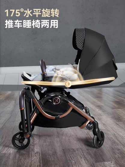 哈卡達嬰兒車推車兒童寶寶可坐 躺輕便折疊遛娃幼兒hagaday理享者