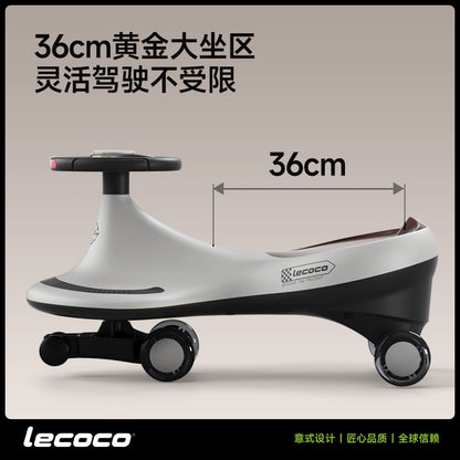 lecoco樂卡兒童扭扭車玩具溜溜車1-3歲寶寶搖擺車防側翻搖搖車