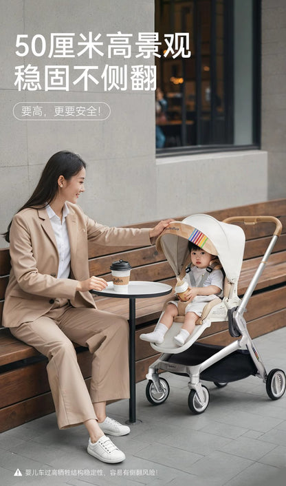 BeBeBus Artist Newborn baby stroller Baby stroller Children 0 to 3 years old Two-way sitting and lying down Lightweight folding