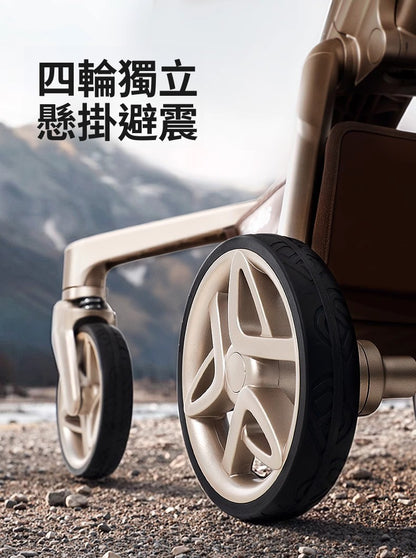 BeBeBus stroller MAX lightweight foldable baby stroller with high view, can sit or lie down