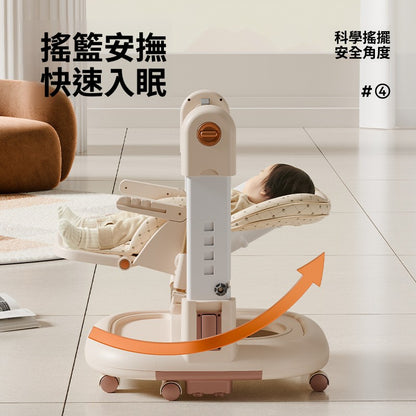三合一宝宝餐椅摇椅多功能学步车家用婴儿餐桌座椅儿童吃饭椅子