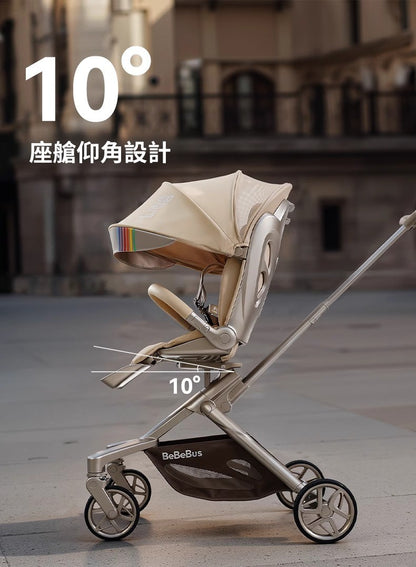 BeBeBus stroller MAX lightweight foldable baby stroller with high view, can sit or lie down