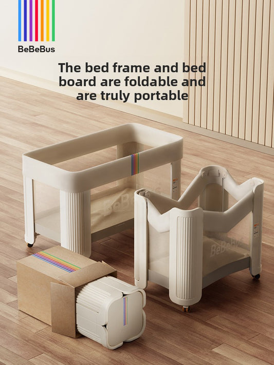 BeBeBus crib splicing queen bed dream home multi-functional foldable movable newborn crib