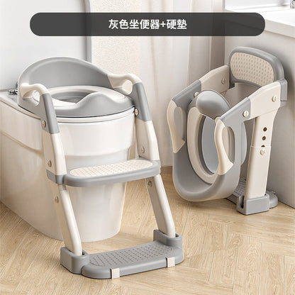 兒童馬桶坐便器家用便攜式輔助階梯兒童坐便器寶寶坐便圈可摺疊*優惠促銷 免運費