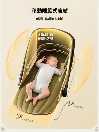 DearMom羅馬假日新生兒雙向輕便避震嬰兒推車便攜可坐躺